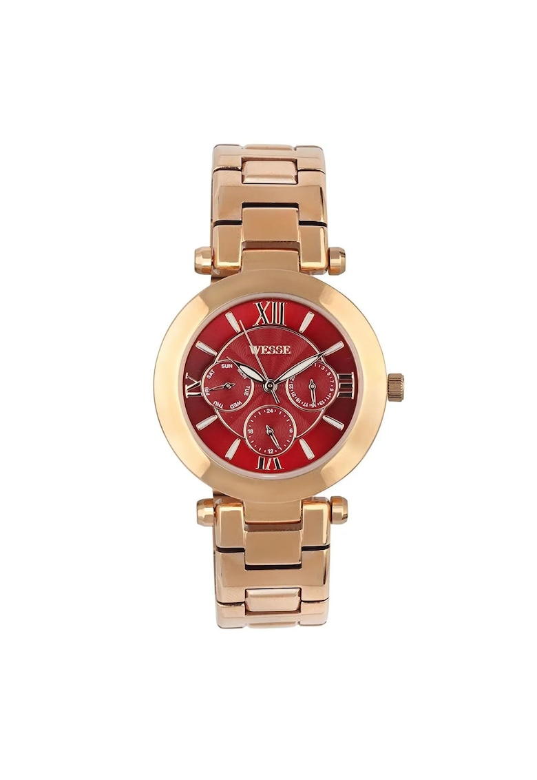 Ceas dama  model WWL101110 - otel - roz - 36mm - mecanism quartz - rezistenta la apa 5 ATM