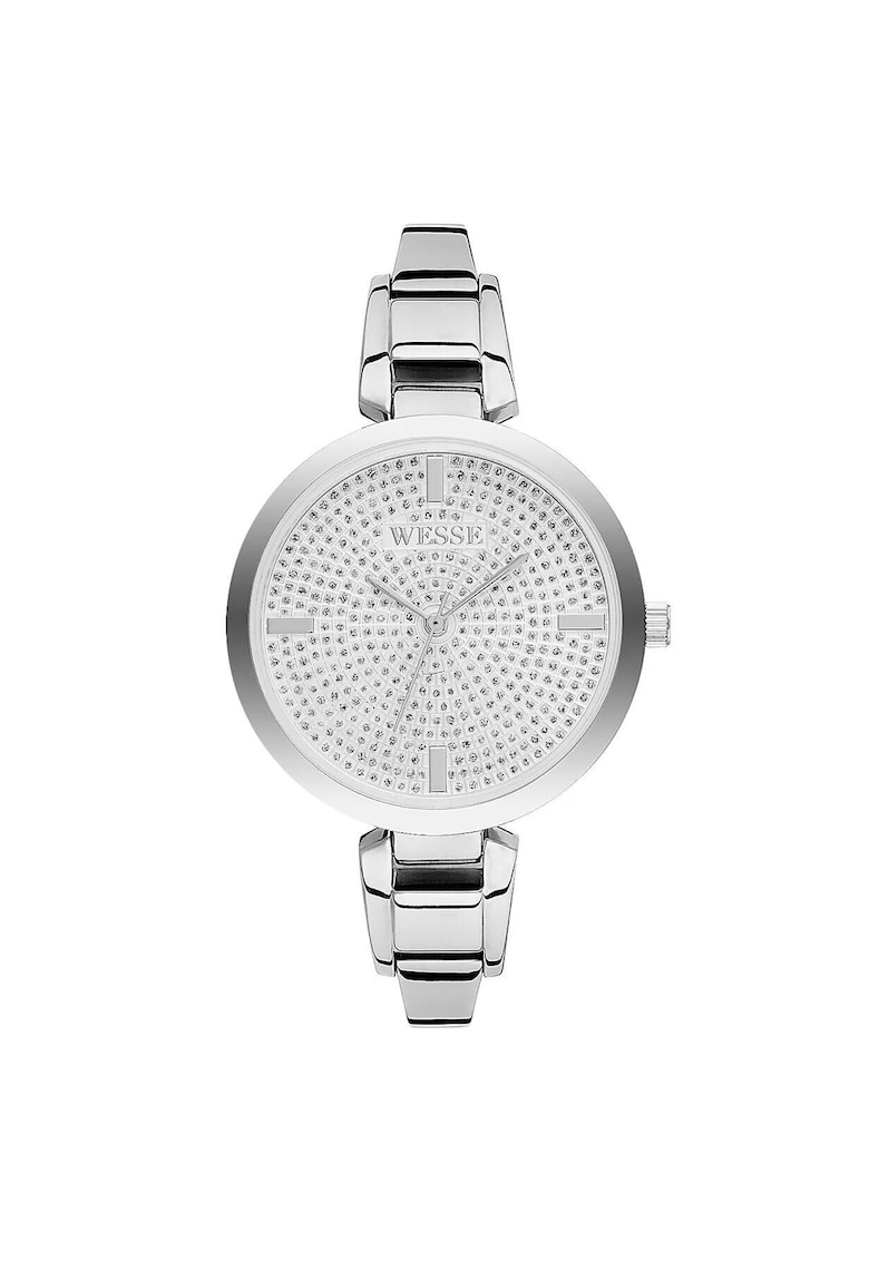 Ceas dama model WWL101403A - otel - gri - 36x7mm - rezistent la apa 5 ATM - cu cristale Swarovski