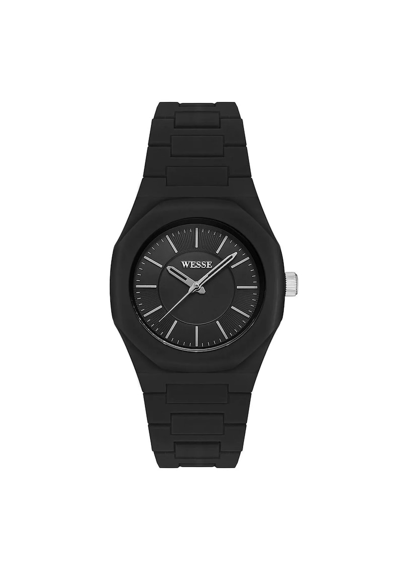 Ceas dama 36mm - curea plastic - rezistent la apa 5 ATM - culoare negru