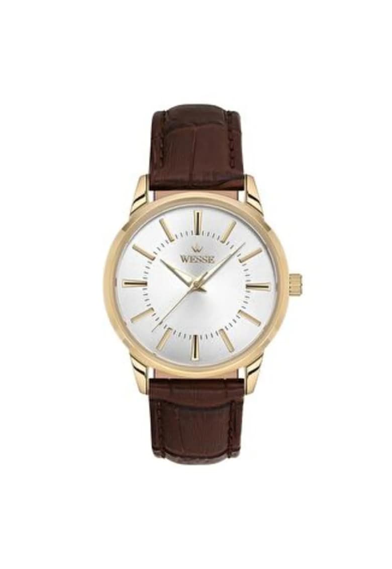 Ceas dama  WWL104411 auriu maro 36mm quartz piele ecologica 5ATM