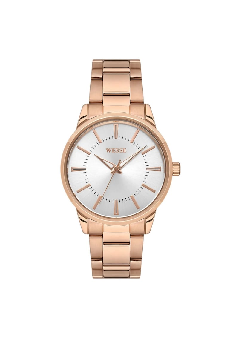 Ceas dama  WWL104406 36mm otel - culoare aurie - curea roz aurie - mecanism quartz - rezistent la apa 5 ATM