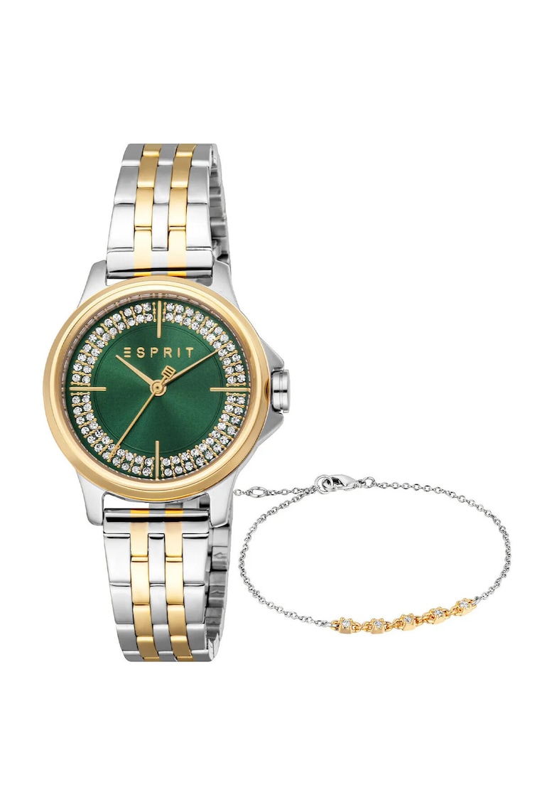 Ceas dama model ES1L432M0095 - carcasa otel 30mm - curea otel aurie - rezistenta la apa 5 ATM