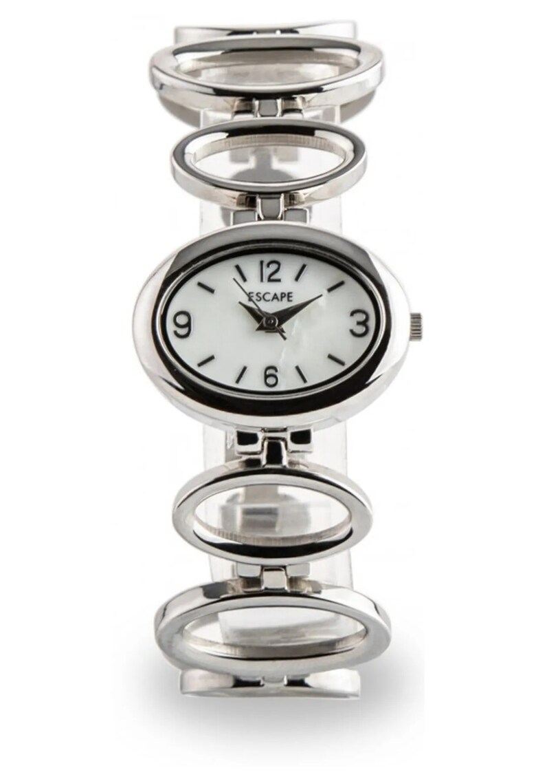 Ceas dama curea otel - carcasa 26-30 mm - rezistenta la apa 5 ATM - argintiu