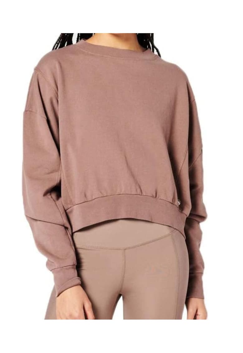 Bluza de trening crop cu manecile cazute -