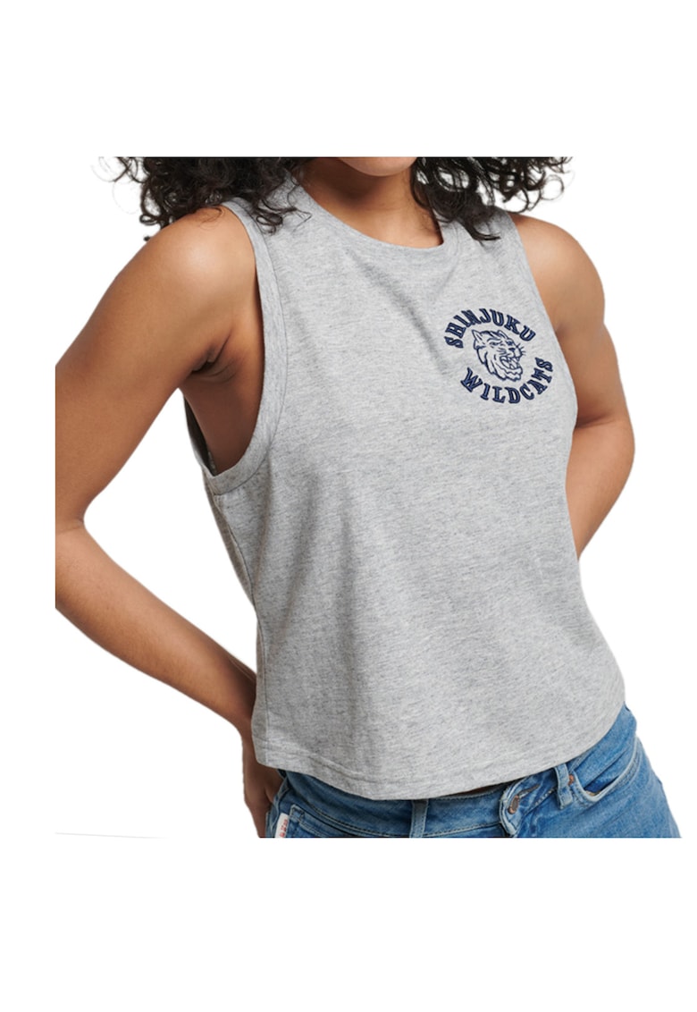 Maiou cu croiala lejera si imprimeu -