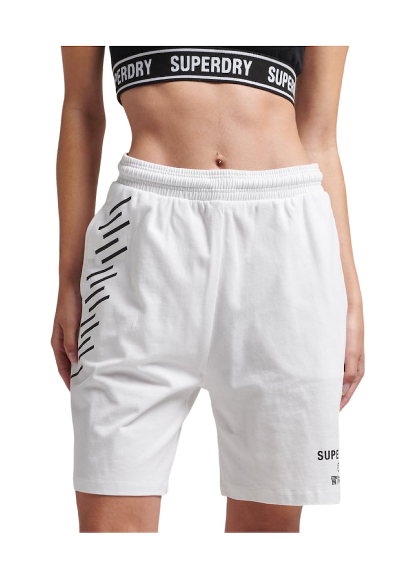 Pantaloni de trening scurti cu talie inalta -