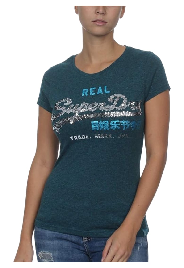 Tricou cu paiete aplicate -