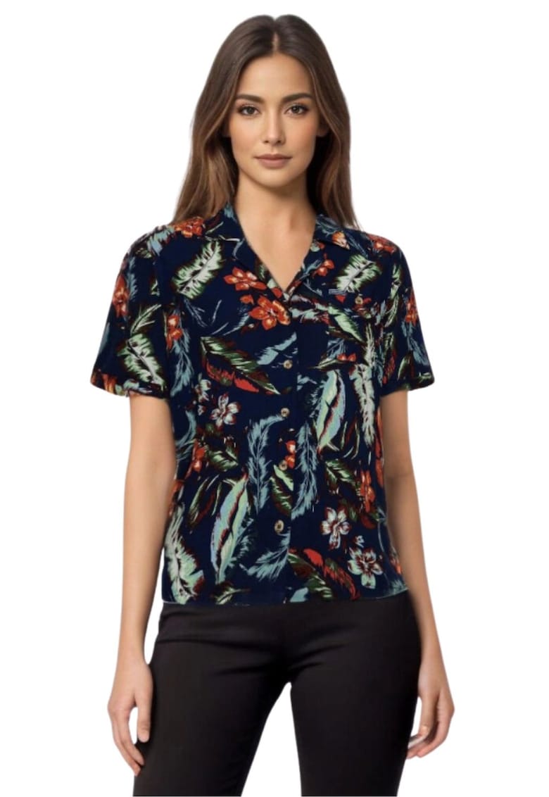 SuperDry - Camasa cu maneca scurta si model tropical