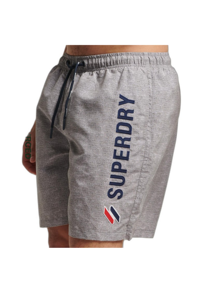 Pantaloni barbati SUPERDRY - gri - poliester - plaja