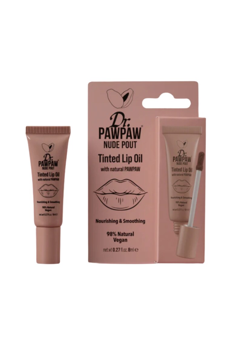 Ulei de buze Nude Pout - hidratant - nuanta naturala - 8ml Ulei de buze Nude Pout - hidratant - nuanta naturala - 8ml