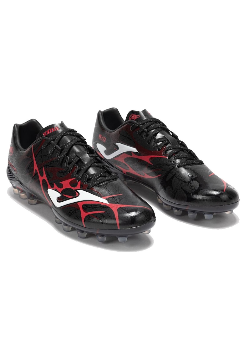 Ghete de fotbal  Supercopa 2531 AG - piele ecologica - pentru gazon artificial - negru/rosu