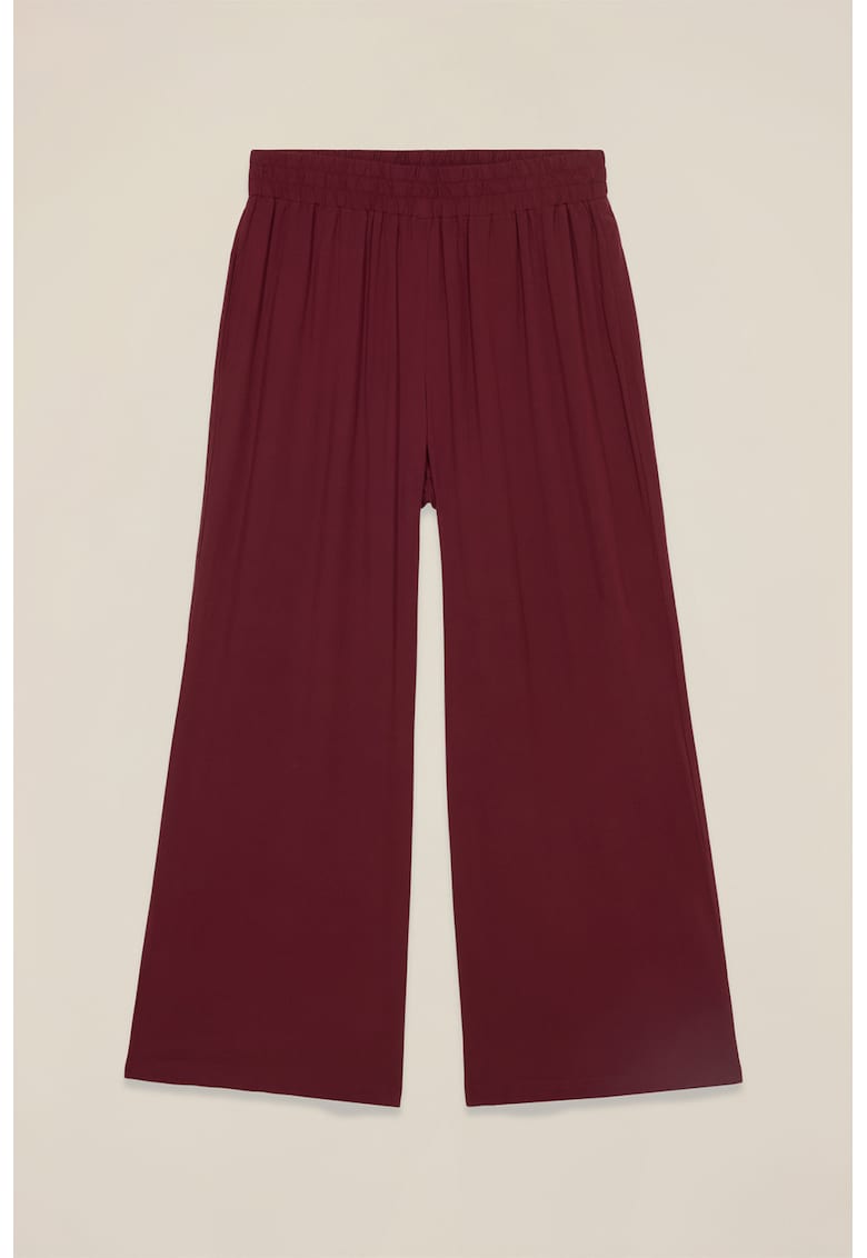 Pantaloni cu croiala ampla - Visiniu