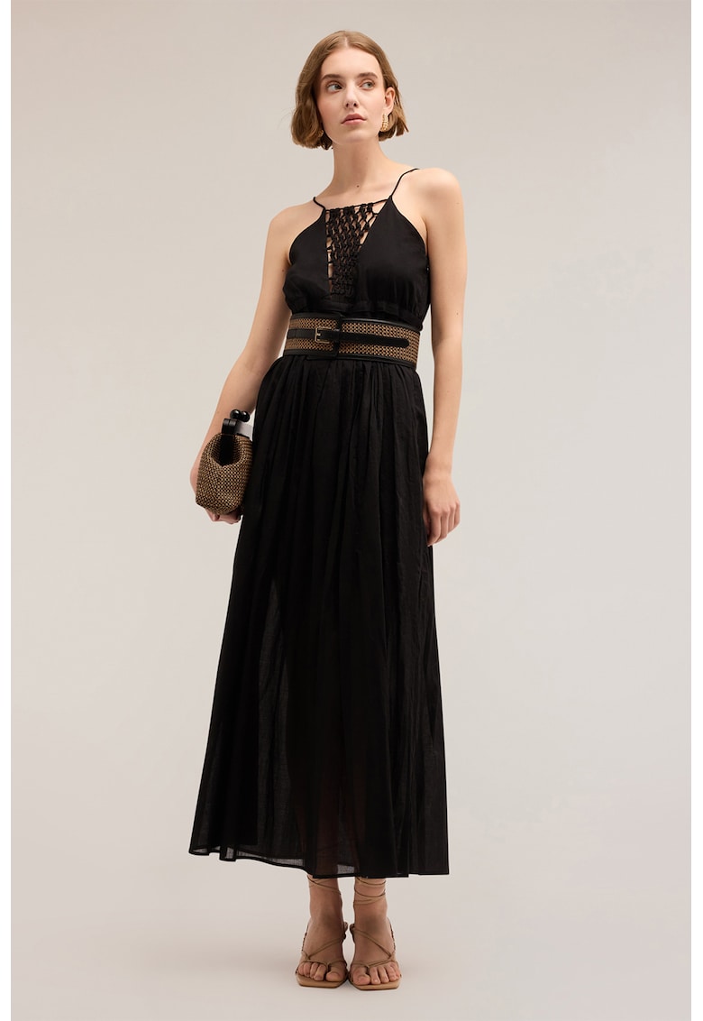 Rochie midi evazata - Negru