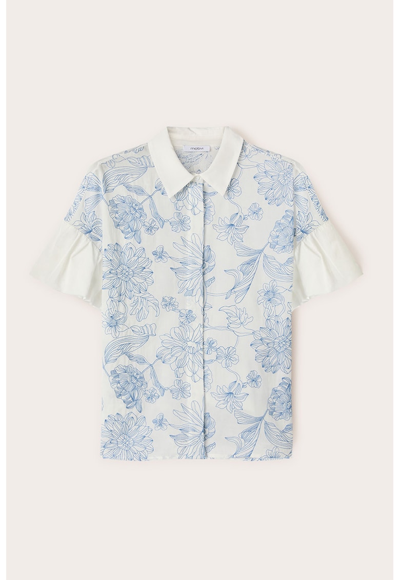 Camasa cu maneci scurte si imprimeu floral
