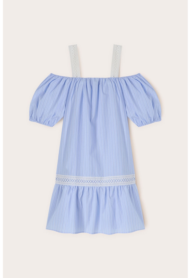 Rochie cu croiala in A si decolteu pe umeri