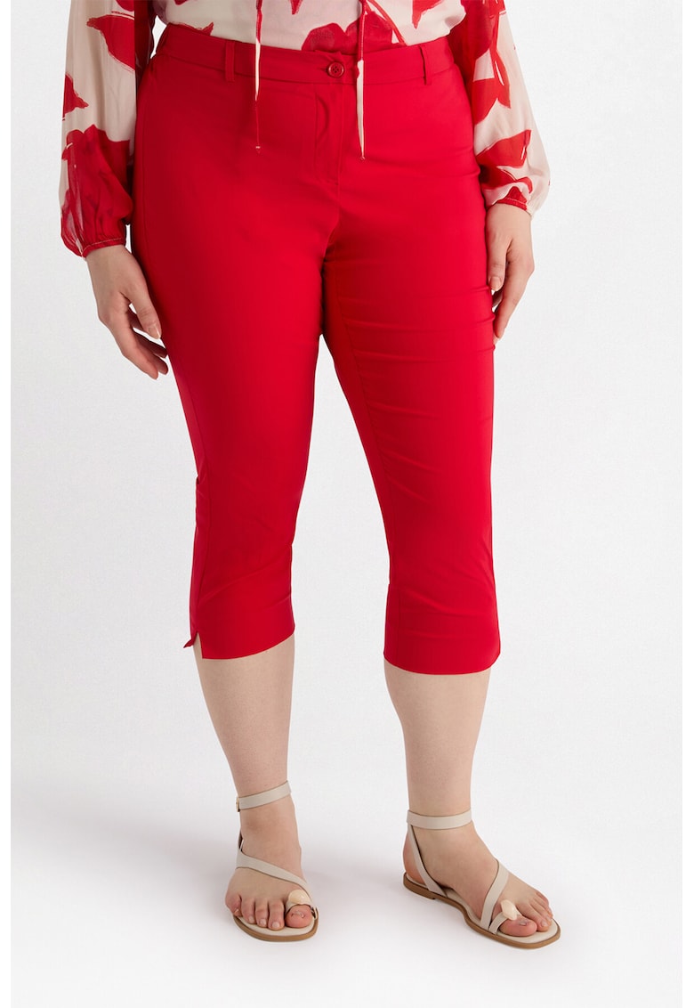 Pantaloni capri cu talie medie