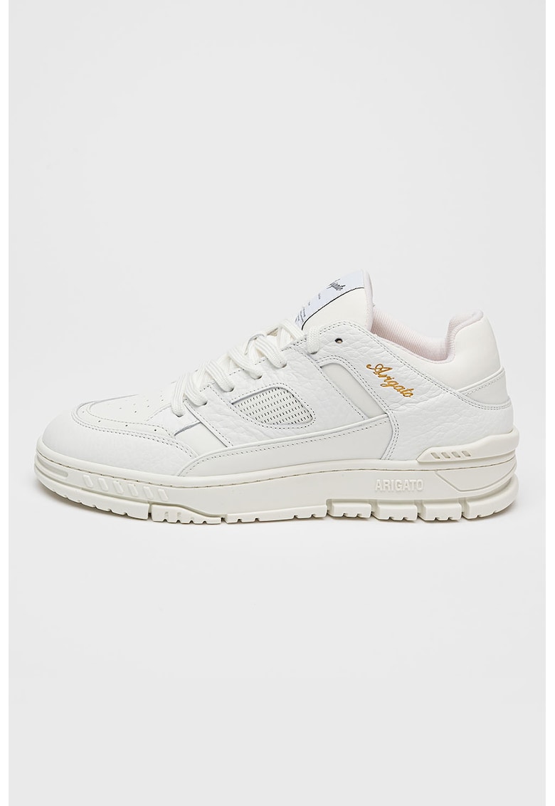 Pantofi sport de piele cu talpa plata si insertii textile Pantofi sport de piele cu talpa plata si insertii textile