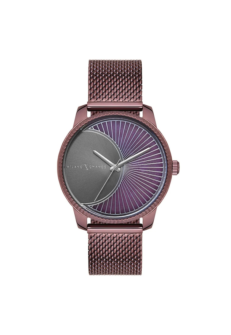 Ceas dama MEX1167 38mm - violet - curea textila - rezistent la apa 3 ATM