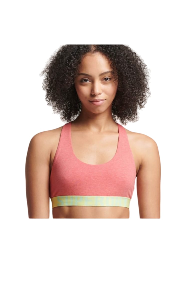 Bustiera pentru fitness cu decolteu rotund -