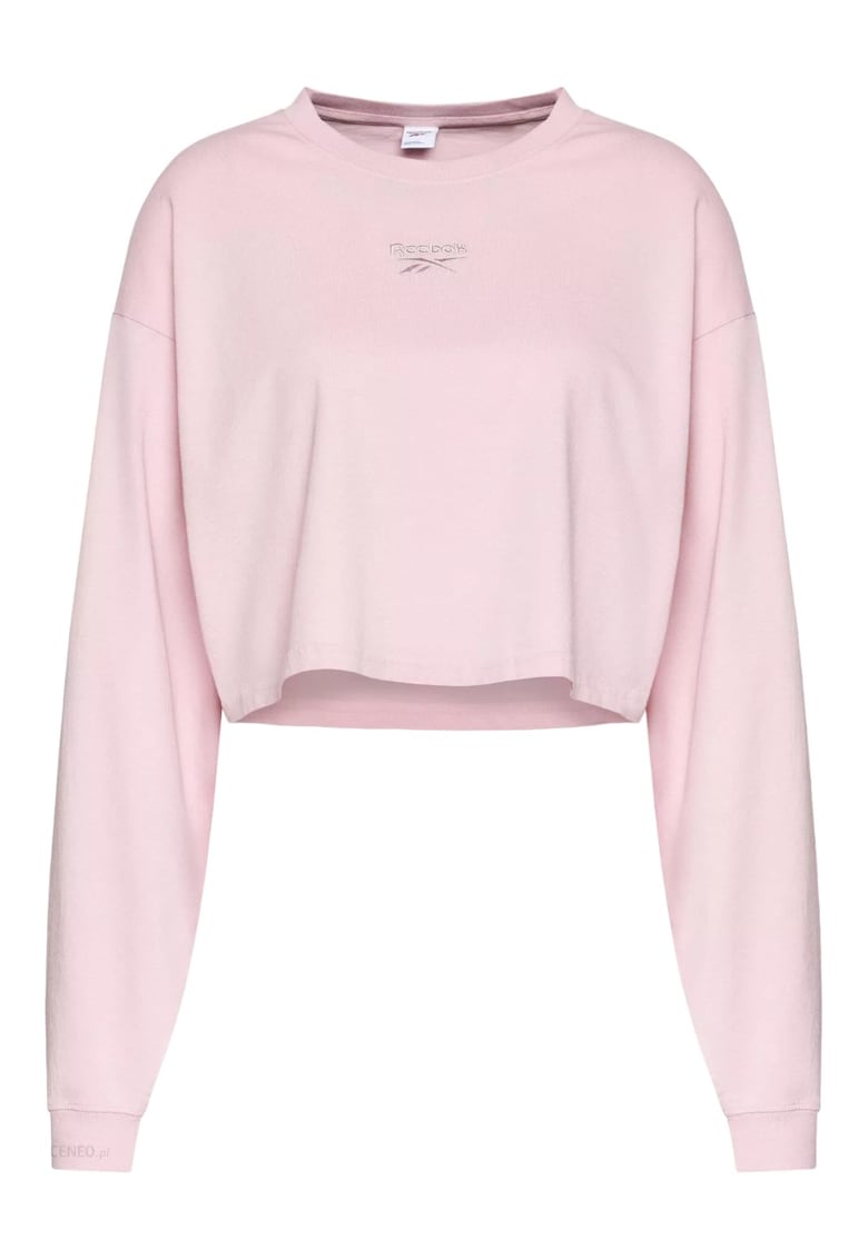 Bluza supradimensionata - scurta cu detaliu logo -