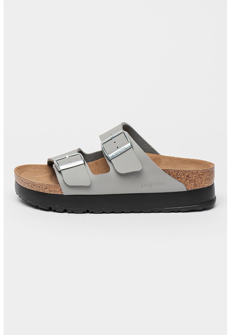 Papuci din piele ecologica cu catarame