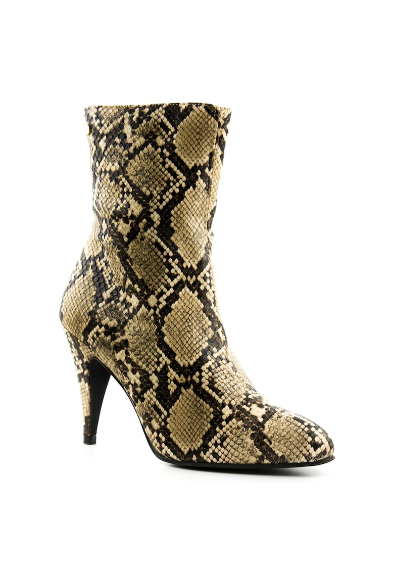 Botine cu aspect de piele de sarpe