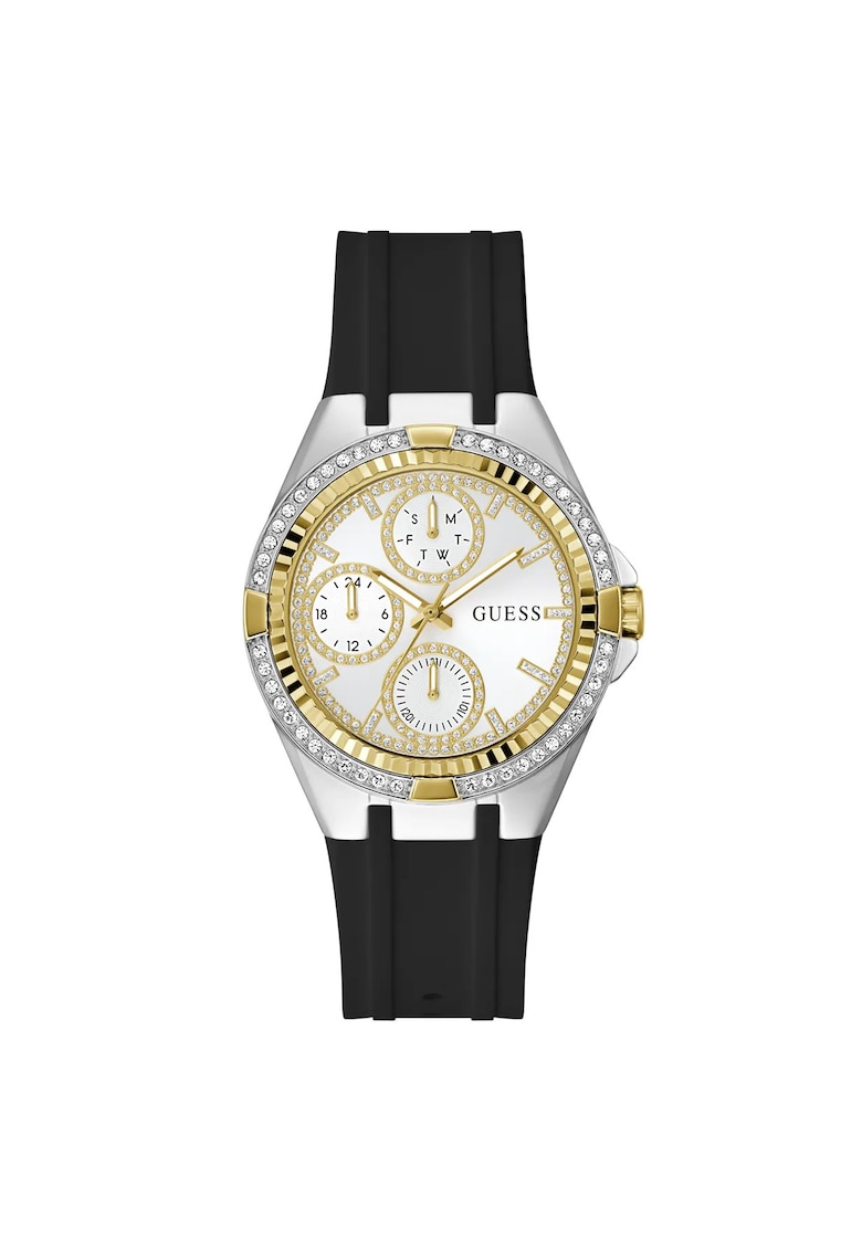 Ceas dama GW0879L1 - 39mm - curea silicon - negru/auriu - mecanism quartz - rezistent la apa 3 ATM