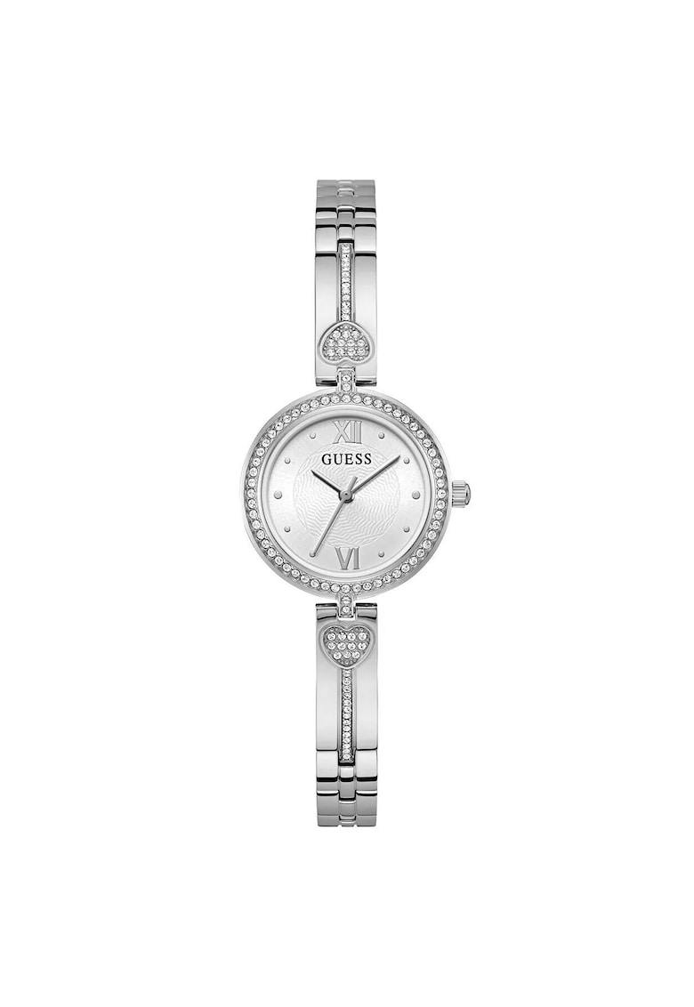 Ceas dama 27 mm - curea otel argintie - carcasa otel argintie - rezistent la apa 3 ATM