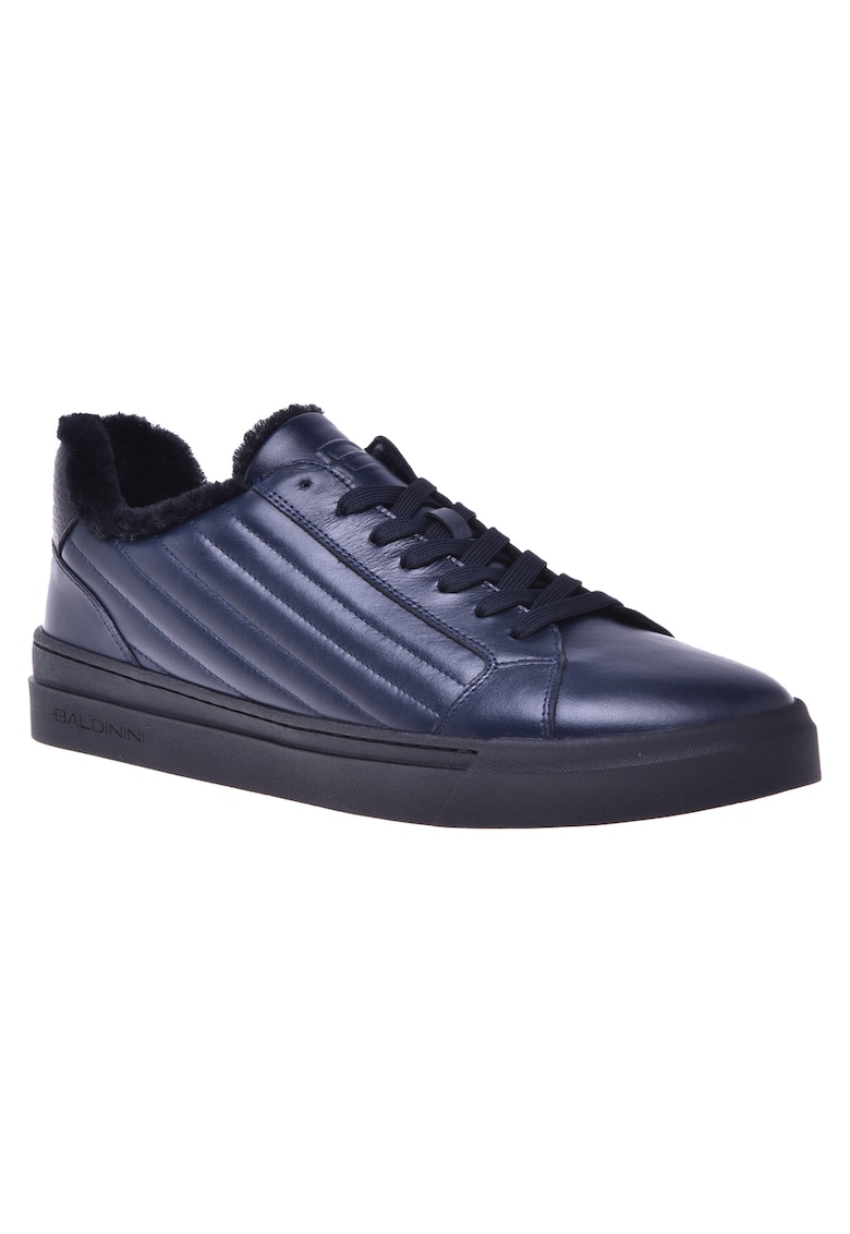 Pantofi sport din piele cu aspect matlasat – Albastru – Baldinini Pantofi sport din piele cu aspect matlasat – Albastru – Baldinini