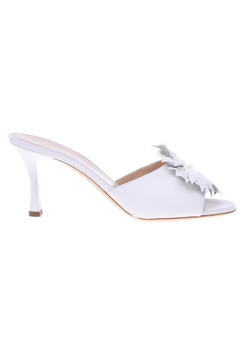Sandale cu toc kitten — Alb