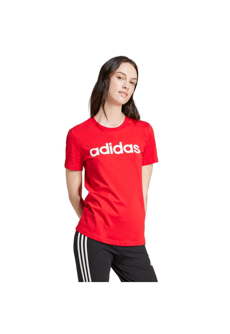 Tricou sport dama Loungewear Essentials - bumbac - rosu