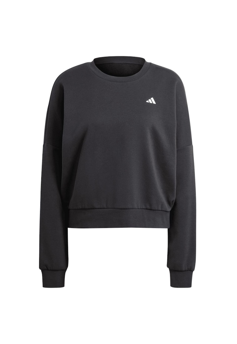 Hanorac sport dama Essentials - bumbac/poliester - cu logo mic - negru