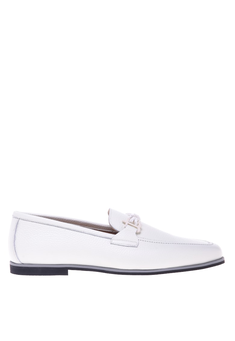 Pantofi loafer cu logo si aspect texturat