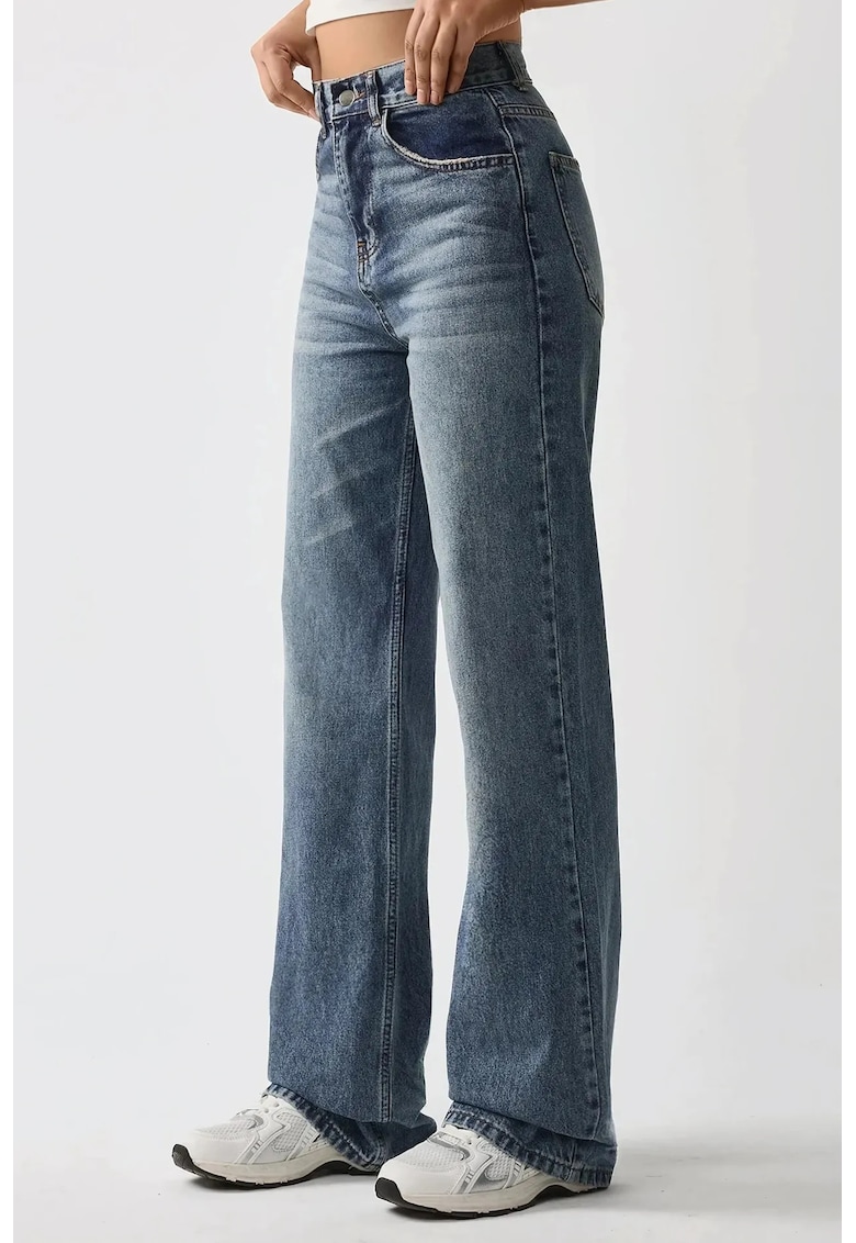 Blugi dama drepti - talie normala - denim - albastri - M