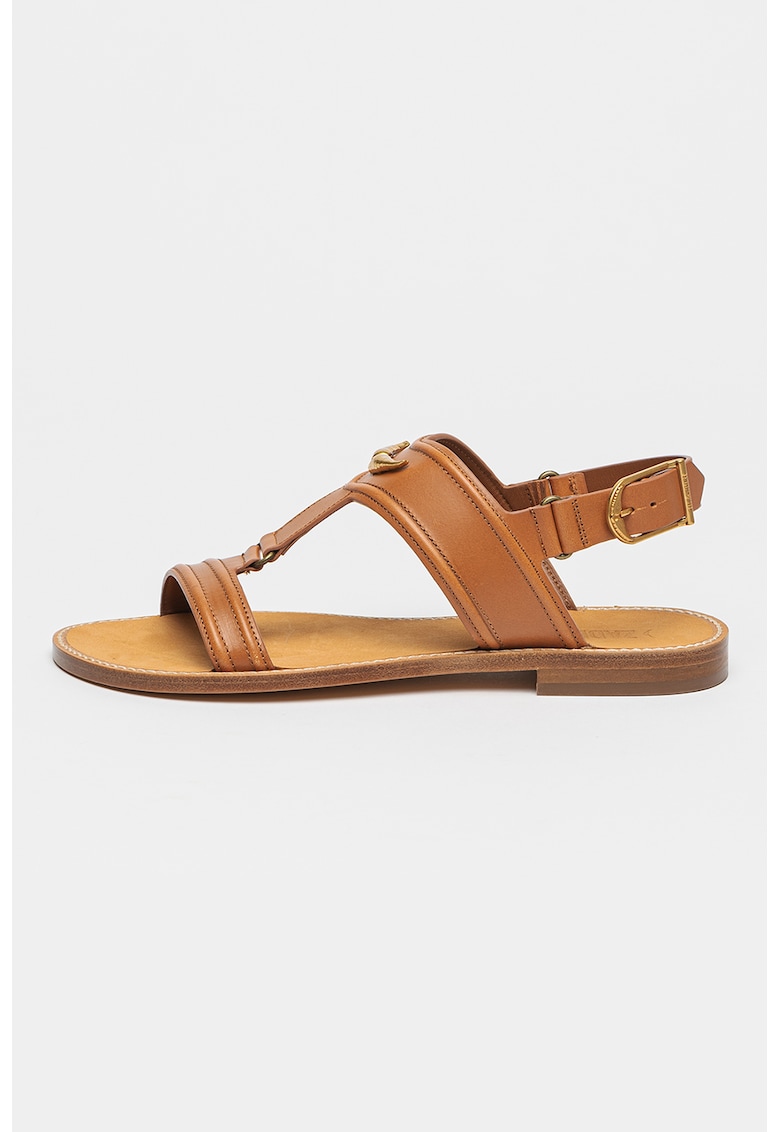Sandale slingback din piele