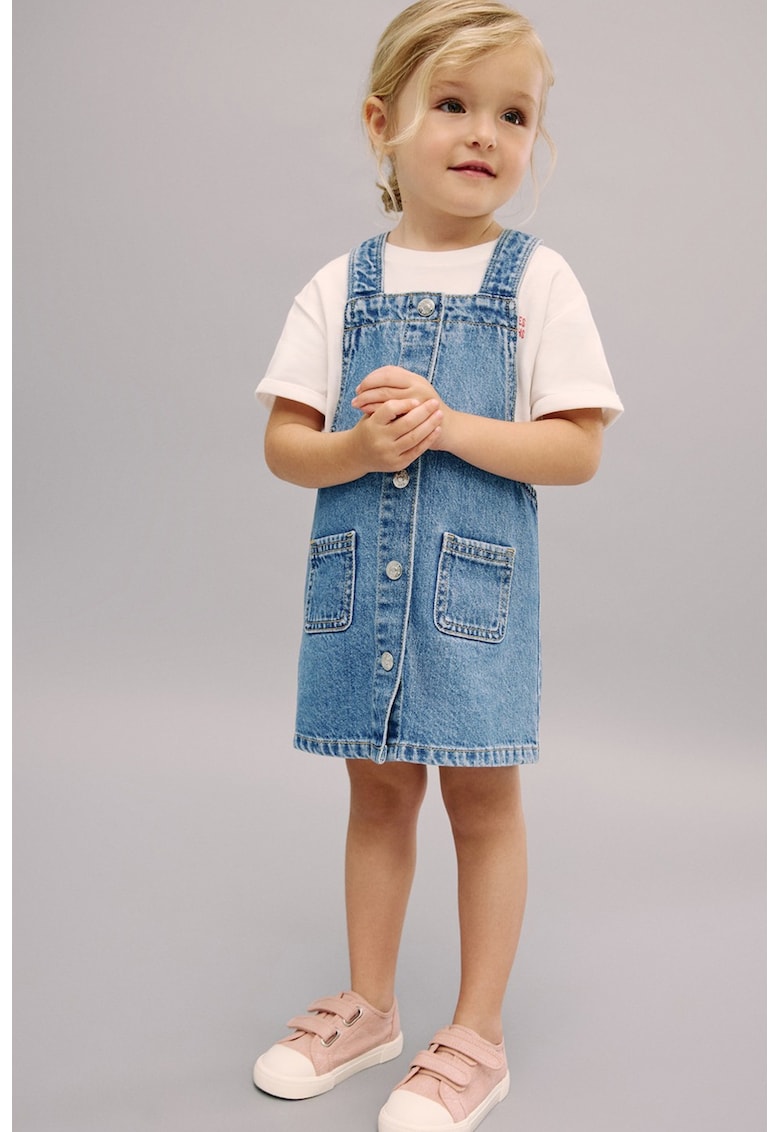 Sarafan din denim cu buzunare