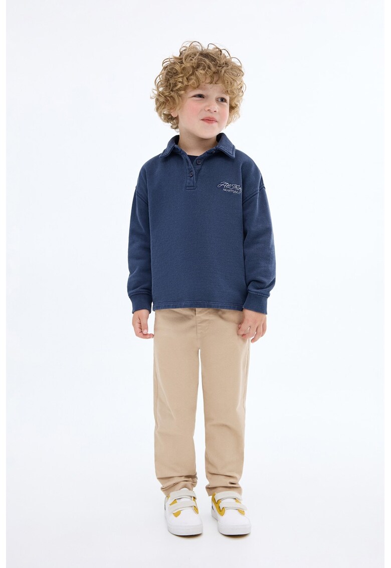 Pantaloni uni cu buzunare oblice - Bej deschis