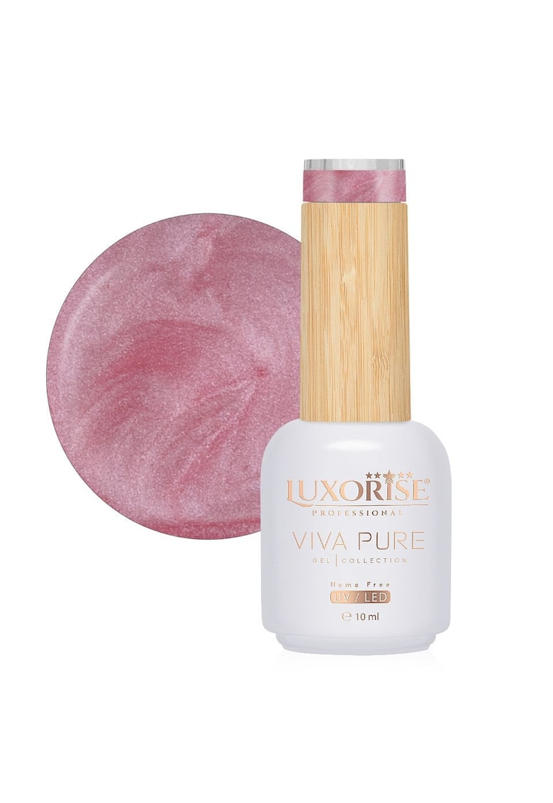 Oja Semipermanenta Hema Free Viva Pure - Metallic Rose 10ml