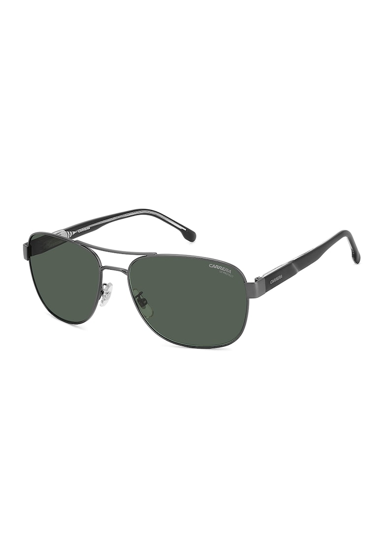 Ochelari de soare aviator cu logo - Negru/Argintiu