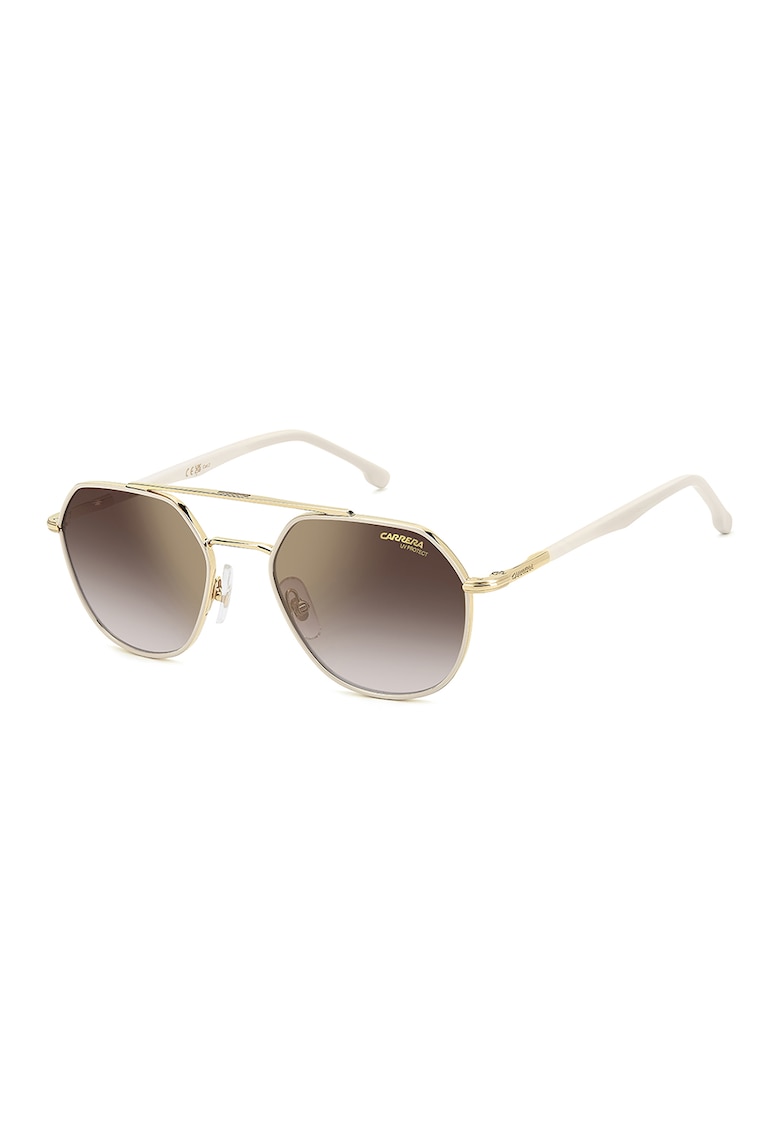 Ochelari de soare aviator unisex - Alb fildes