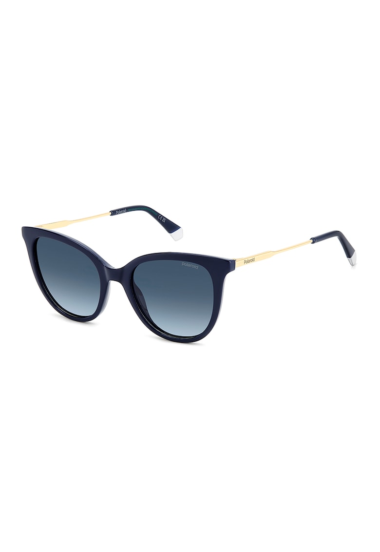 Ochelari de soare cat-eye cu rama metalica - Bleumarin