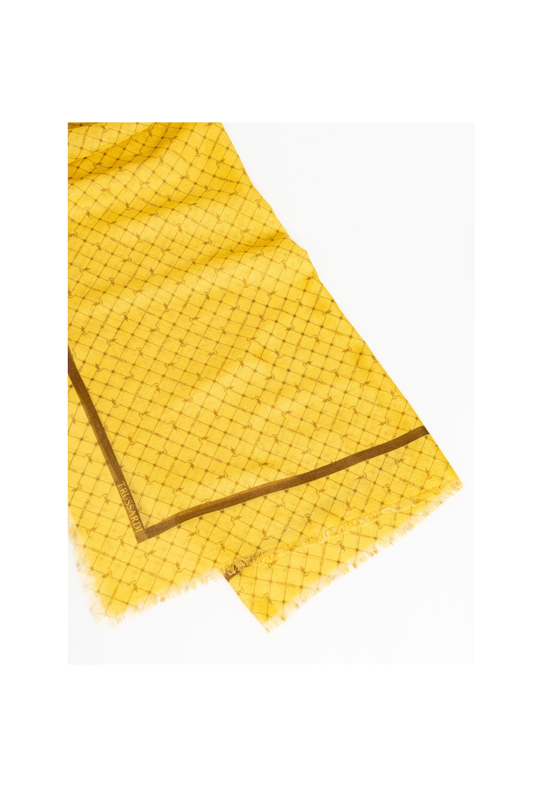 Esarfa din amestec de modal cu logo