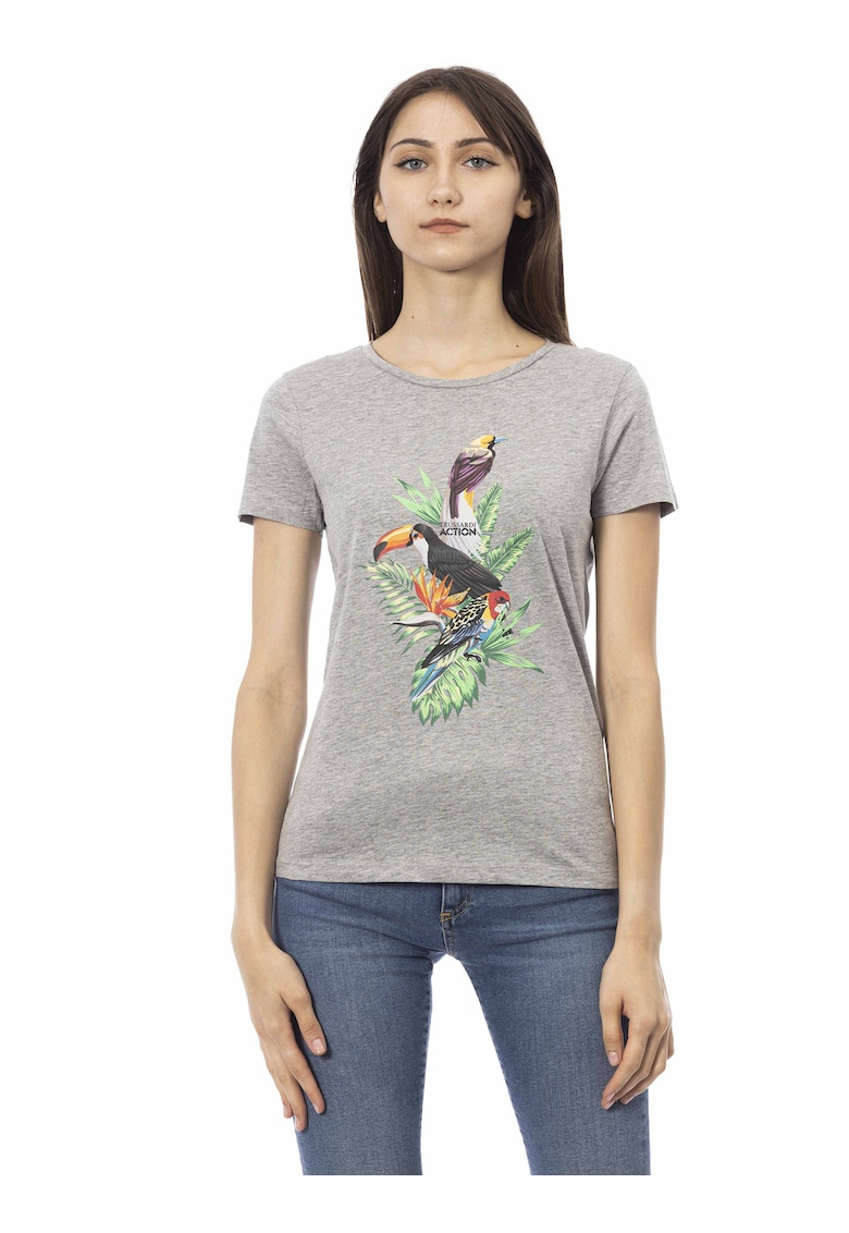 Tricou slim fit cu decolteu rotund