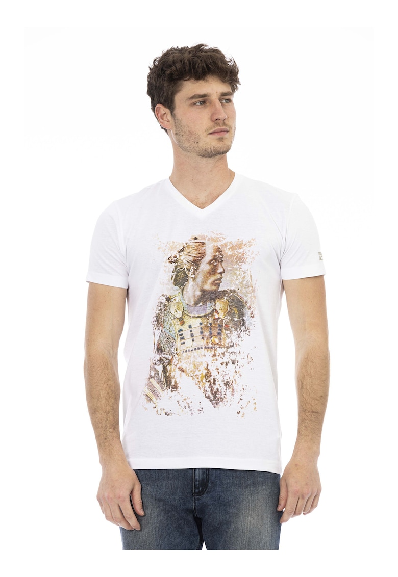 Tricou regular-fit cu imprimeu - Alb