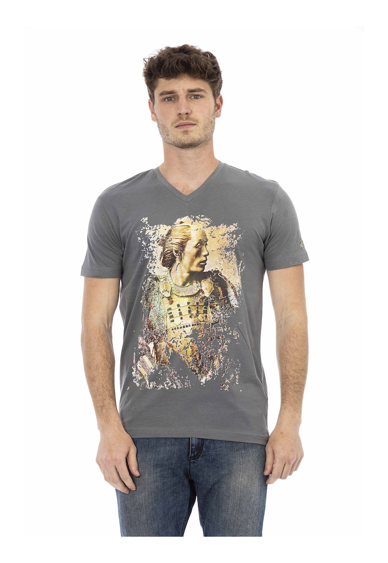 Tricou regular-fit cu imprimeu - Gri