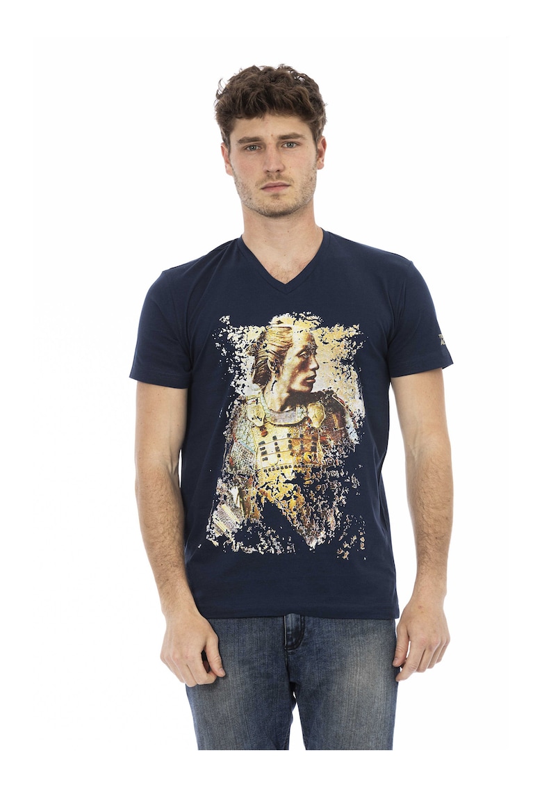 Tricou regular-fit cu imprimeu - Albastru inchis