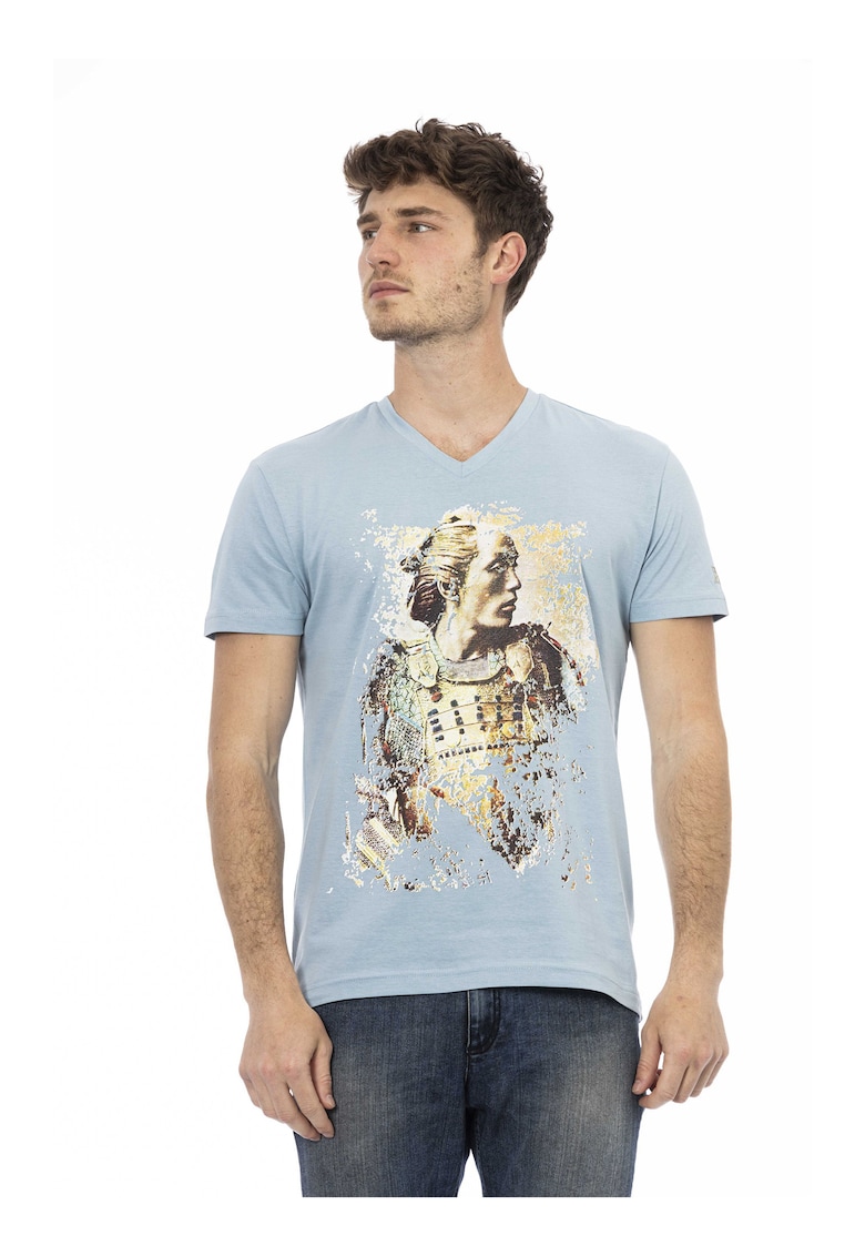 Tricou regular-fit cu imprimeu - Albastru pal