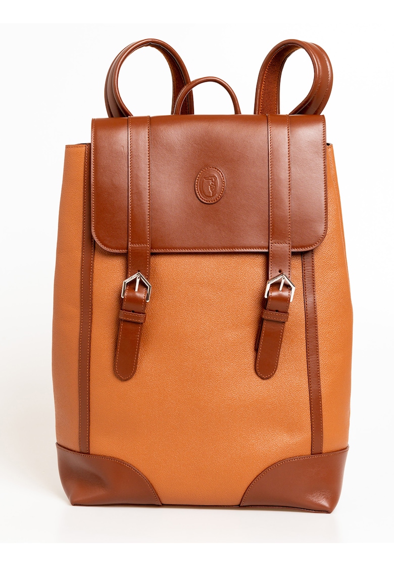 Rucsac din piele cu model in doua nuante