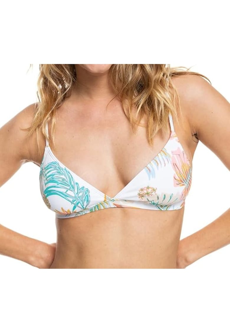 Sutien cu cupe triunghiulare cu model tropical - Sutien cu cupe triunghiulare cu model tropical -
