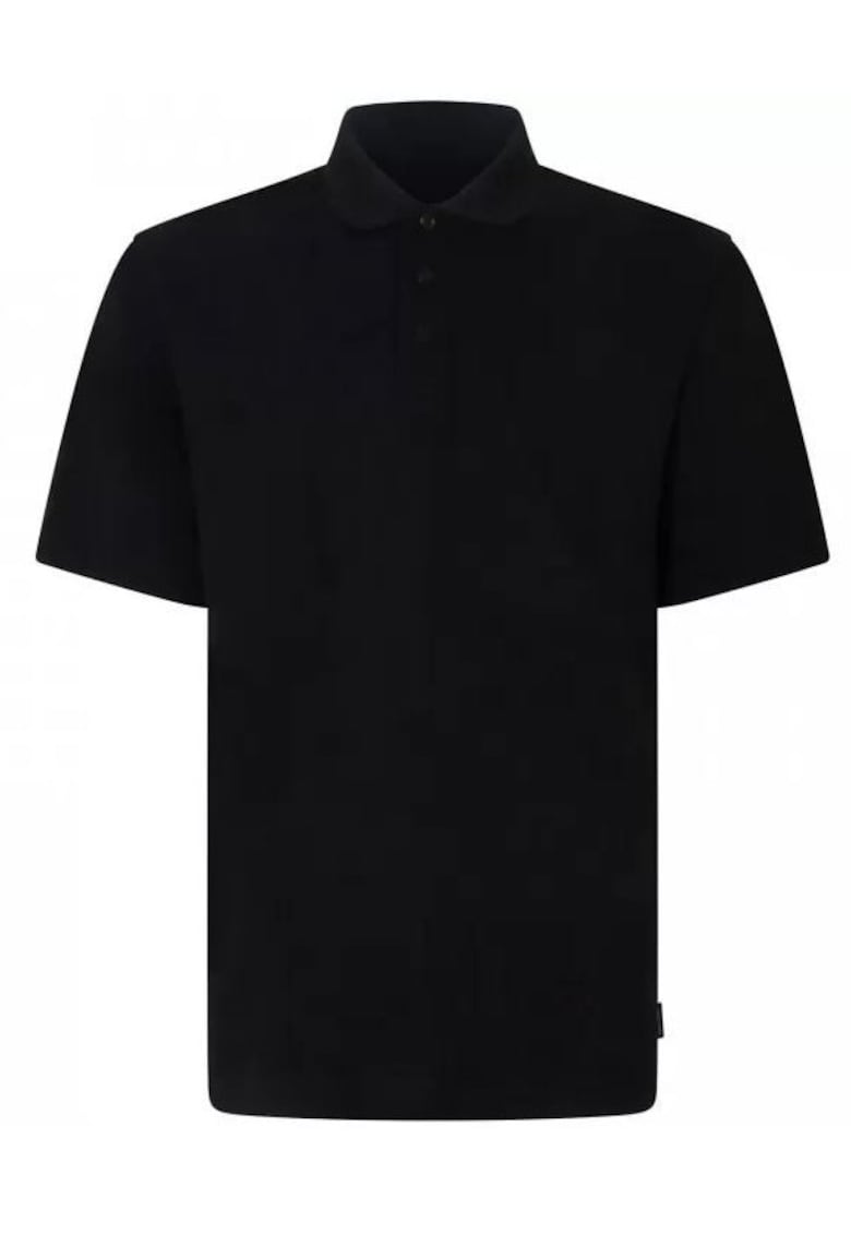 Tricou polo bumbac - negru - stil regular